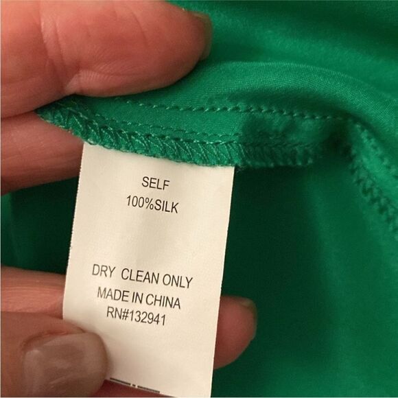 Amanda Uprichard Elegant Green Satin  100% silk Halter Dress, XS - Picture 16 of 16